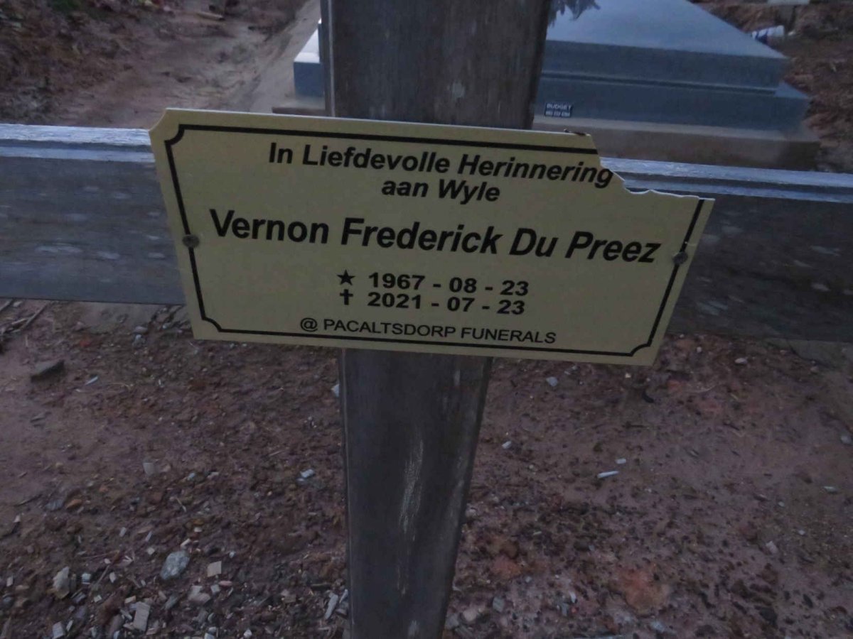PREEZ Vernon Frederick, du 1967-2021