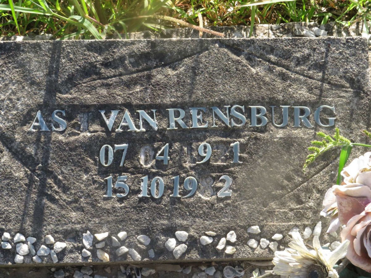 RENSBURG A.S.J. van 1921-1982