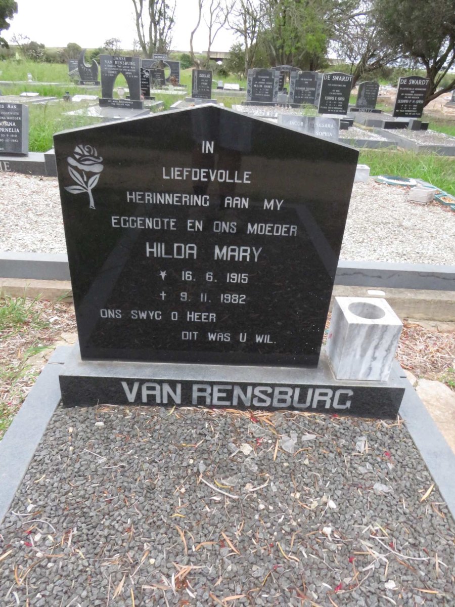 RENSBURG Hilda Mary, van 1915-1982