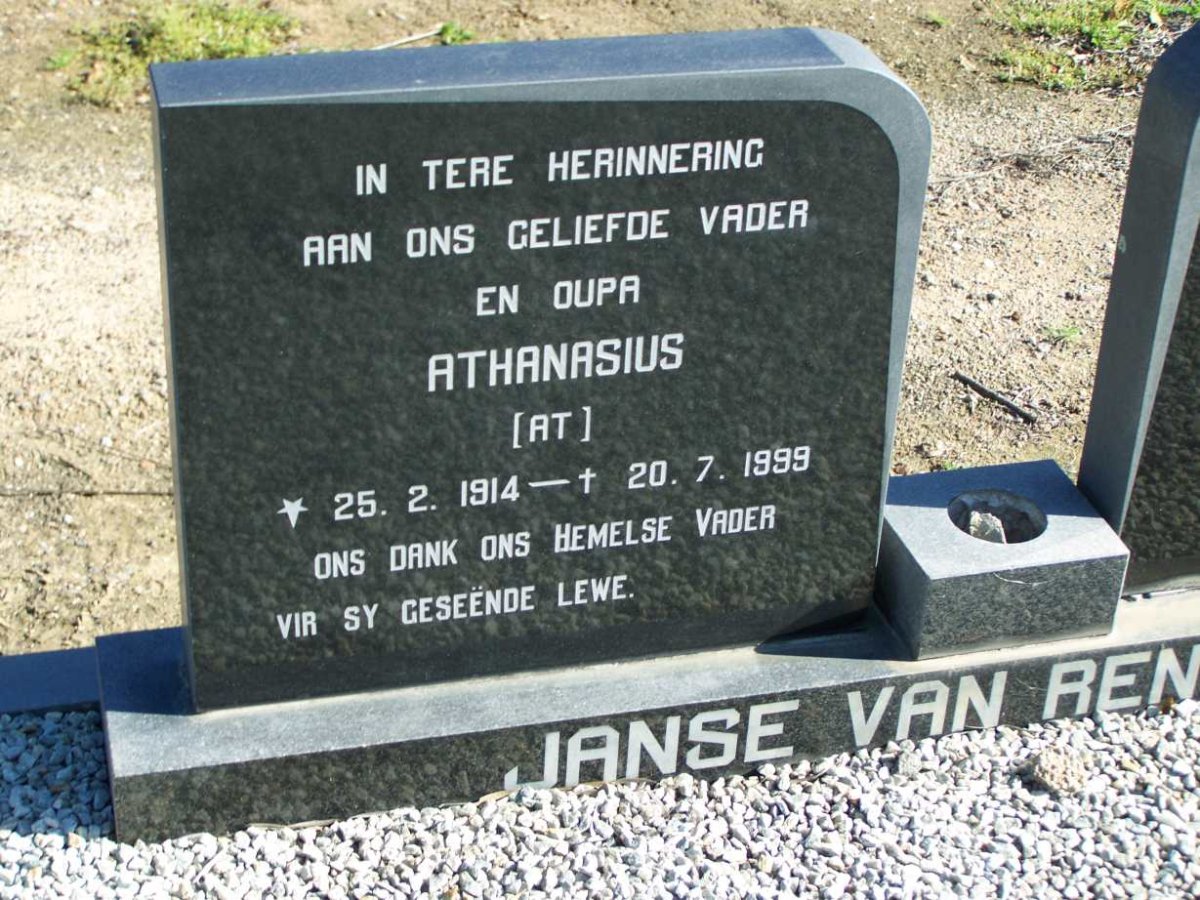 RENSBURG Athanasius, Janse van 1914-1999