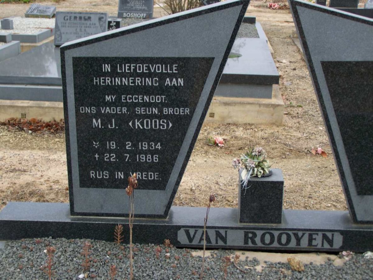 ROOYEN M.J., van 1934-1986