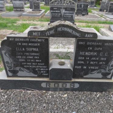 ROOS Hendrik C.G. 1915-1971 &amp; Ella Sophia PRETORIUS 1913-1964