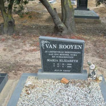 ROOYEN Maria Elizabeth, van 1909-1998