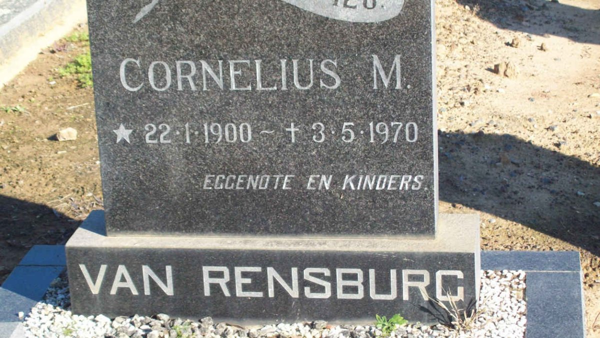 RENSBURG Cornelius M., van 1900-1970