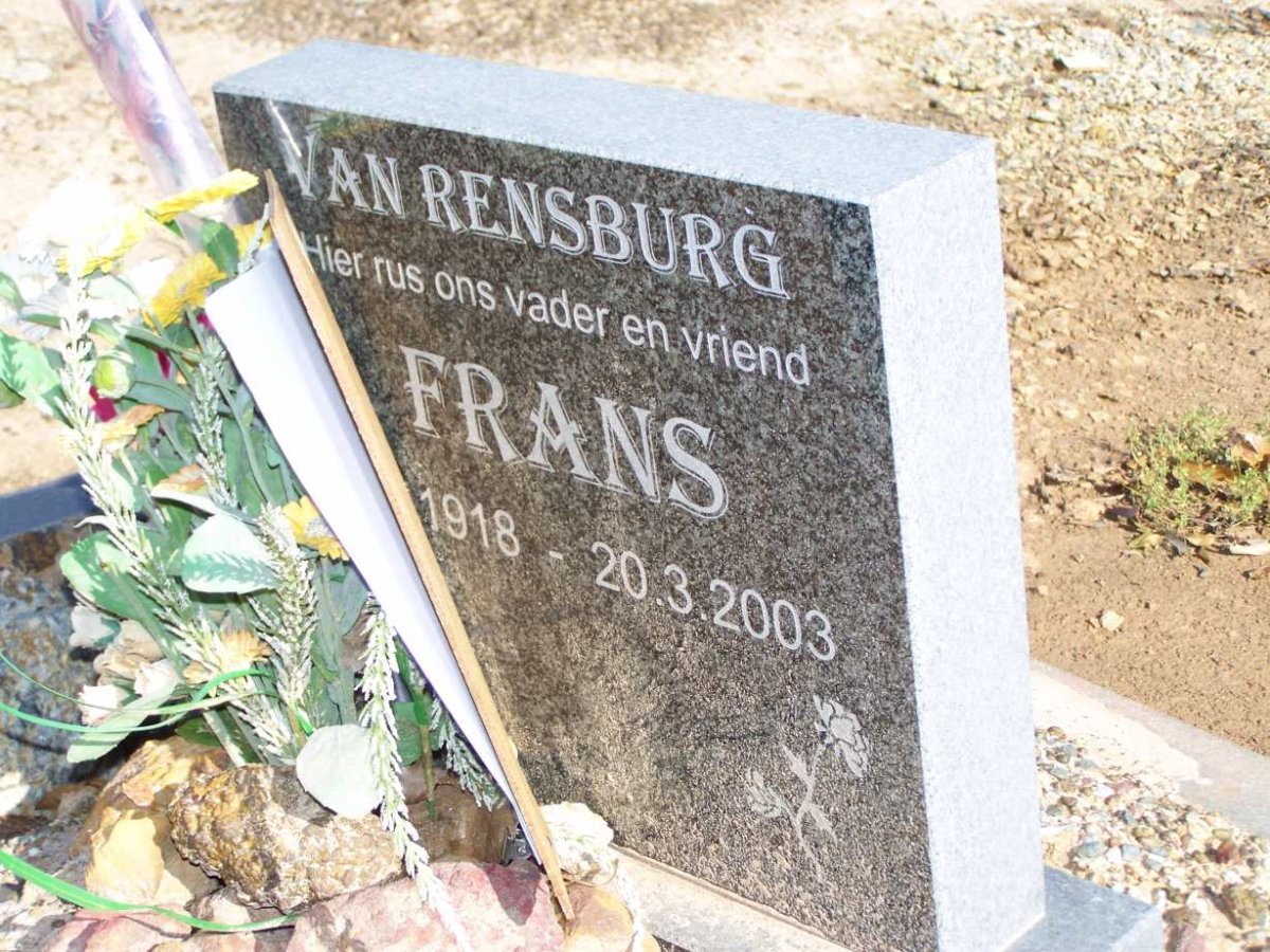 RENSBURG Frans, van 1918-2003
