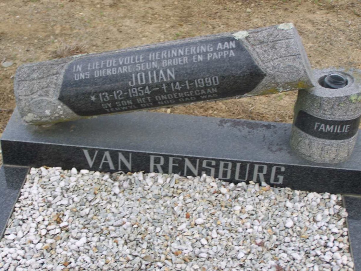 RENSBURG Johan, van 1954-1990