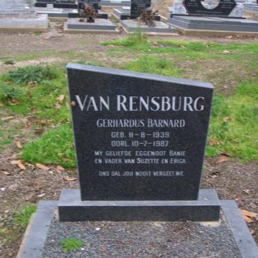 RENSBURG Gerhardus Barnard, van 1939-1987