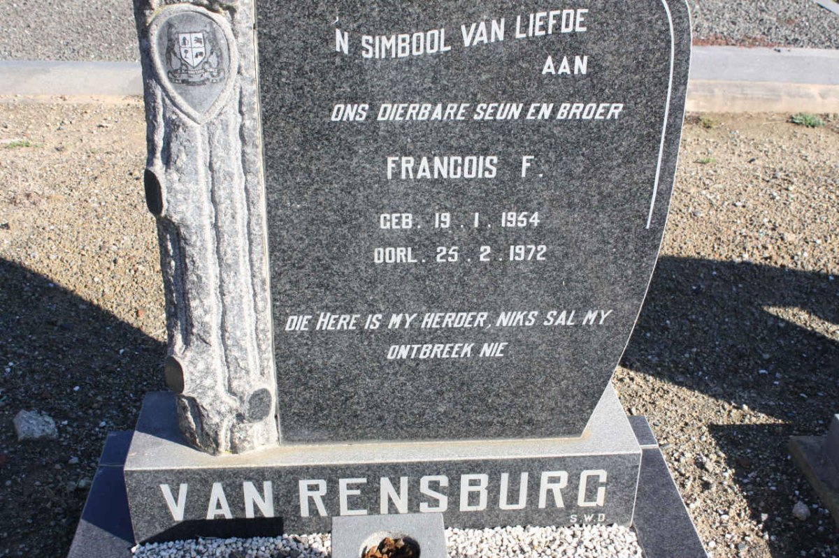 RENSBURG Francois, van 1954-1972