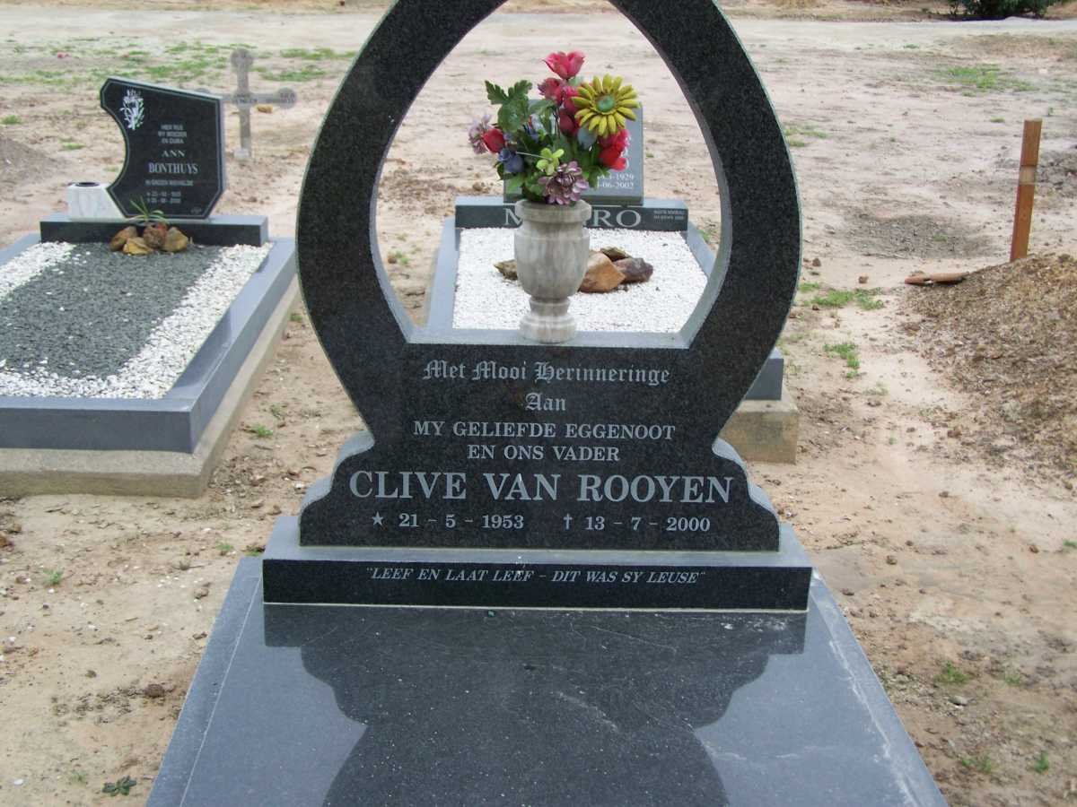 ROOYEN Clive, van 1953-2000