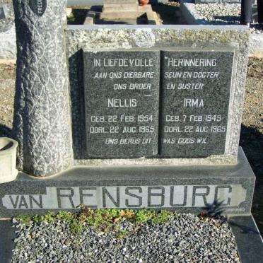 RENSBURG Nellis, van 1954-1965 :: RENSBURG Irma, van 1949-1965