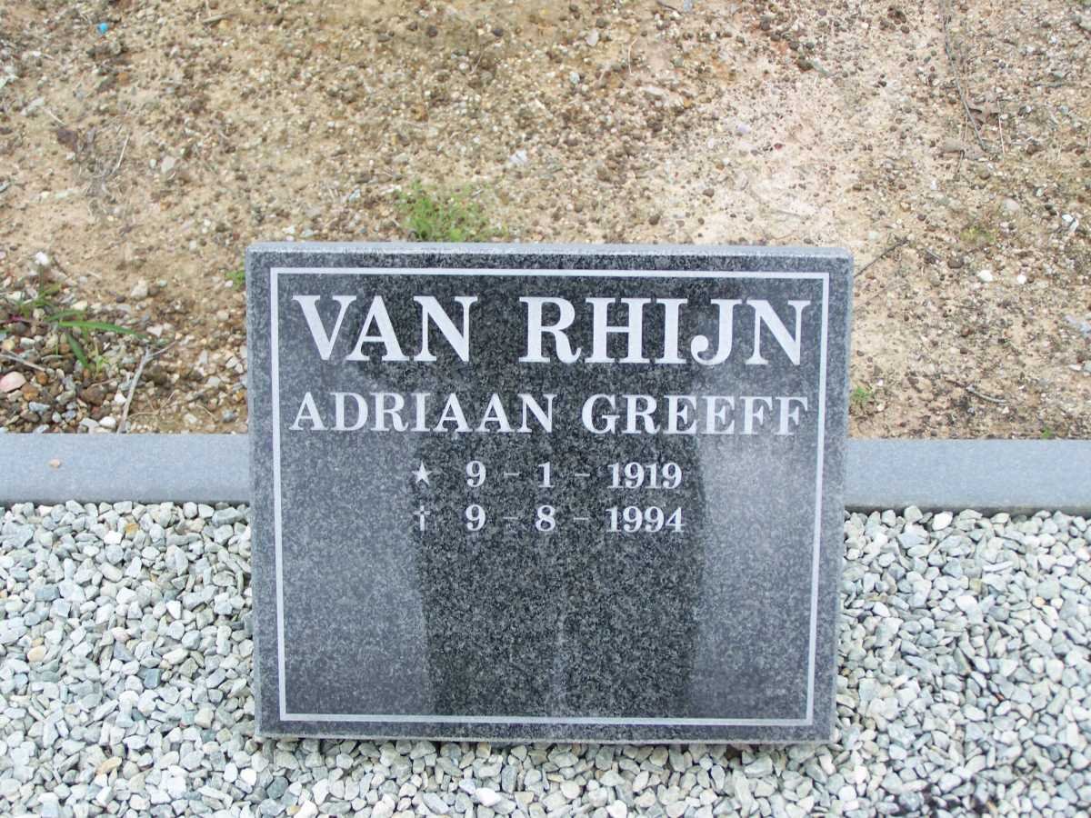RHIJN Adriaan Greeff, van 1919-1994