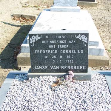 RENSBURG Frederick Cornelius, Janse van 1910-1983