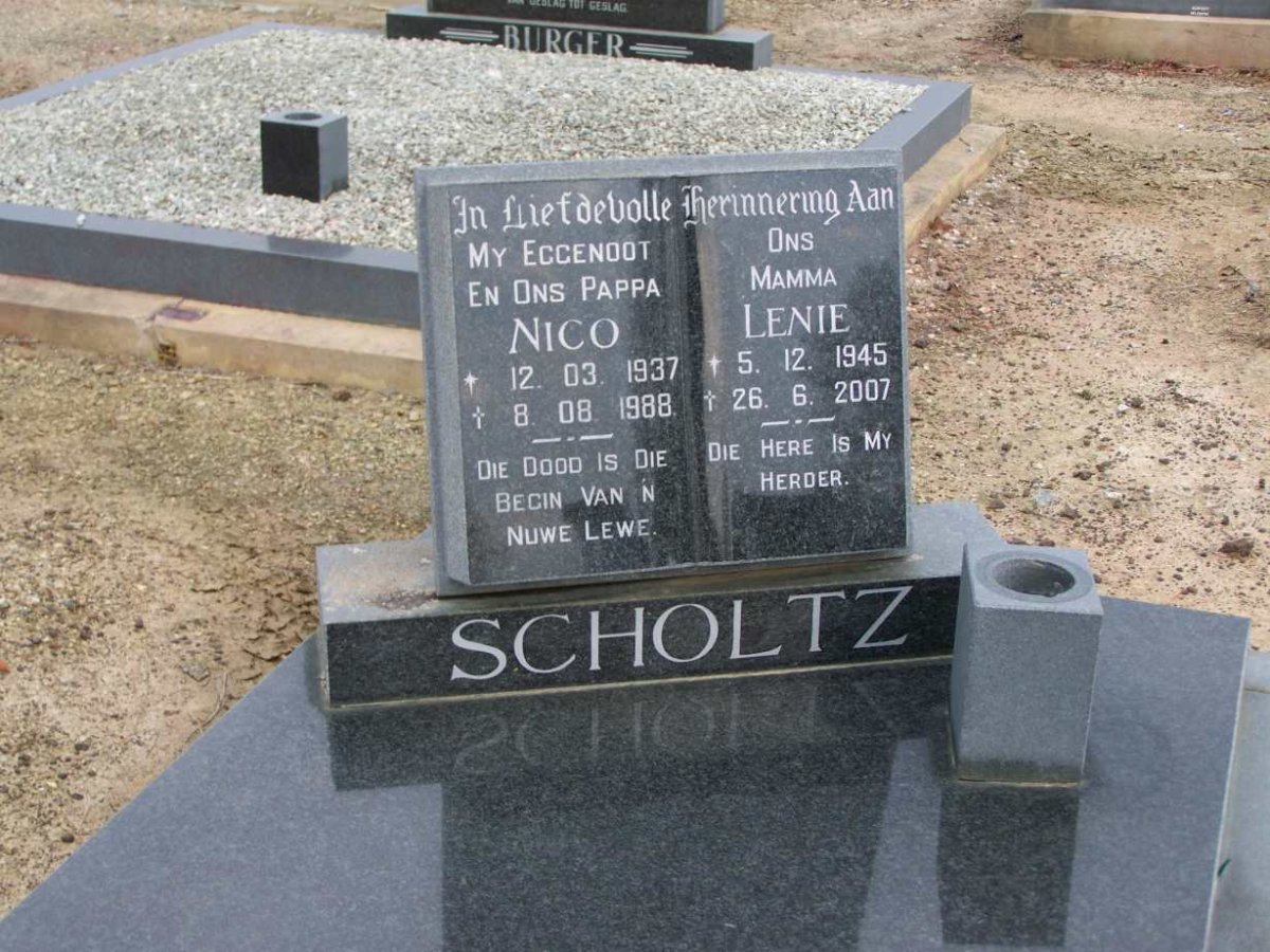 SCHOLTZ Nico 1937-1988 &amp; Lenie 1945-2007
