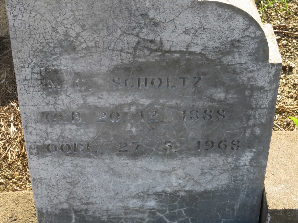 SCHOLTZ J.F. 1889-1964 & M.C. 1888-1968