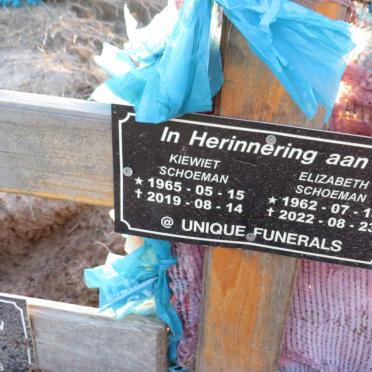SCHOEMAN Kiewiet 1965-2019 & Elizabeth 1962-2022 