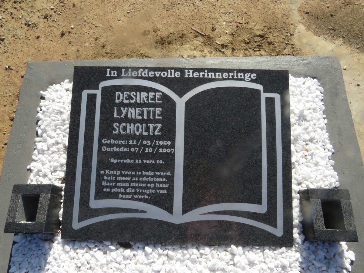 SCHOLTZ Desiree Lynette 1959-2007