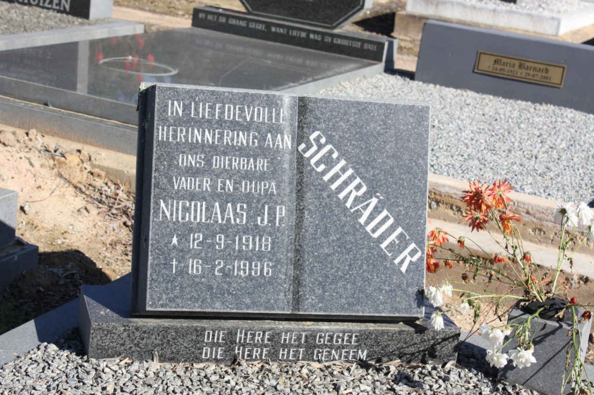 SCHRADER Nicolaas J.P. 1918-1996