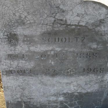 SCHOLTZ J.F. 1889-1964 & M.C. 1888-1968
