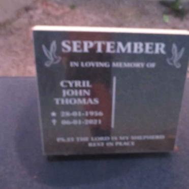 SEPTEMBER Cyril John Thomas 19??-20??