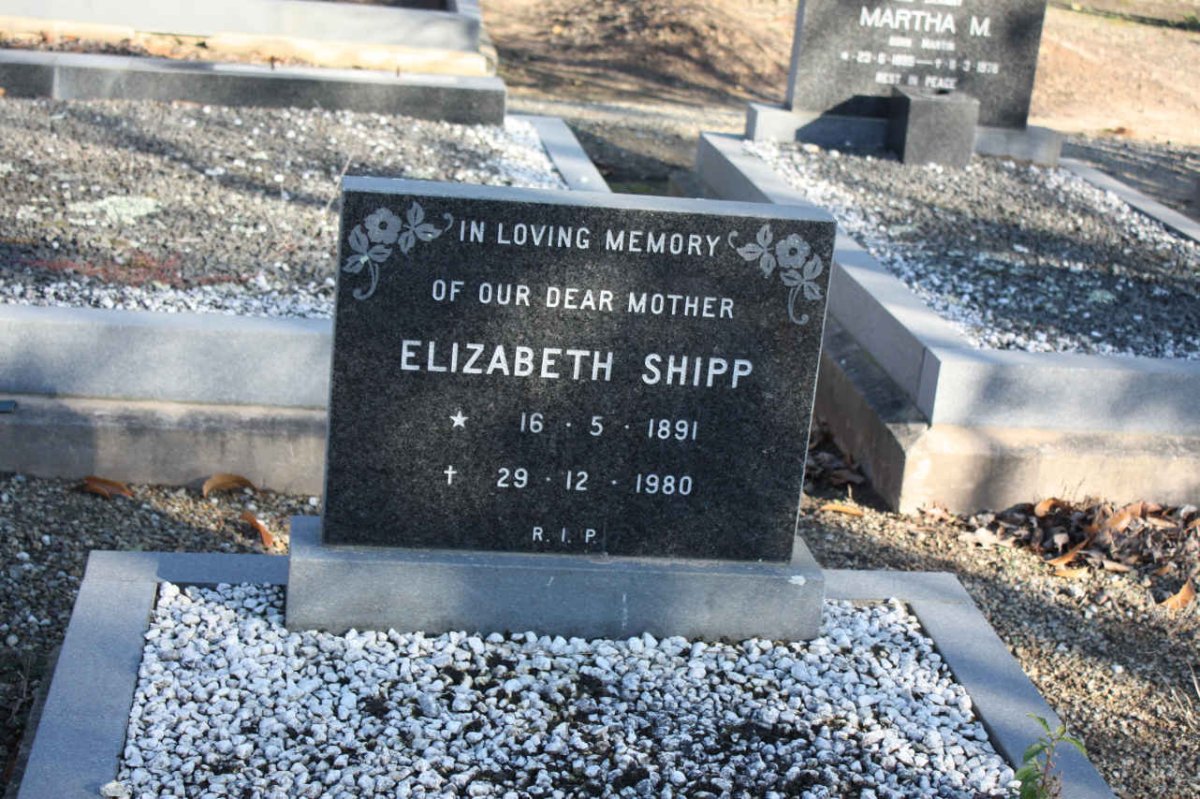 SHIPP Elizabeth 1891-1980