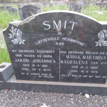 SMIT Jakob Johannes 1901-1974 & Maria Marthina Magdalena STEYN 1909-1976