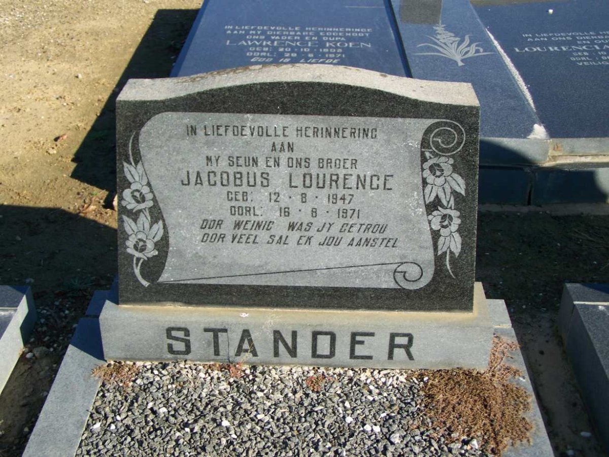 STANDER Jacobus Lourence 1947-1971