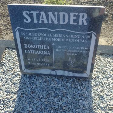 STANDER Dorothea Catharina 1925-2012