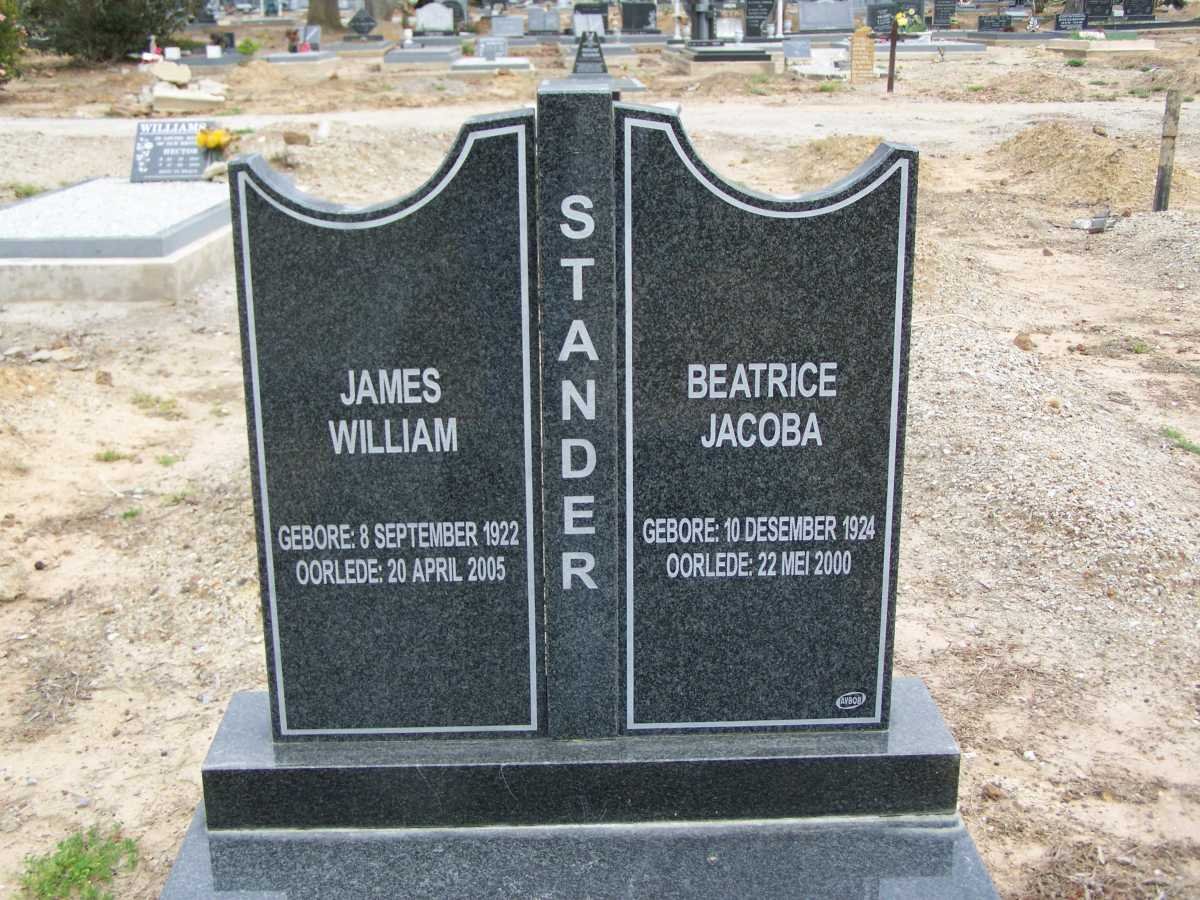 STANDER James William 1922-2005 &amp; Beatrice Jacoba 1924-2000