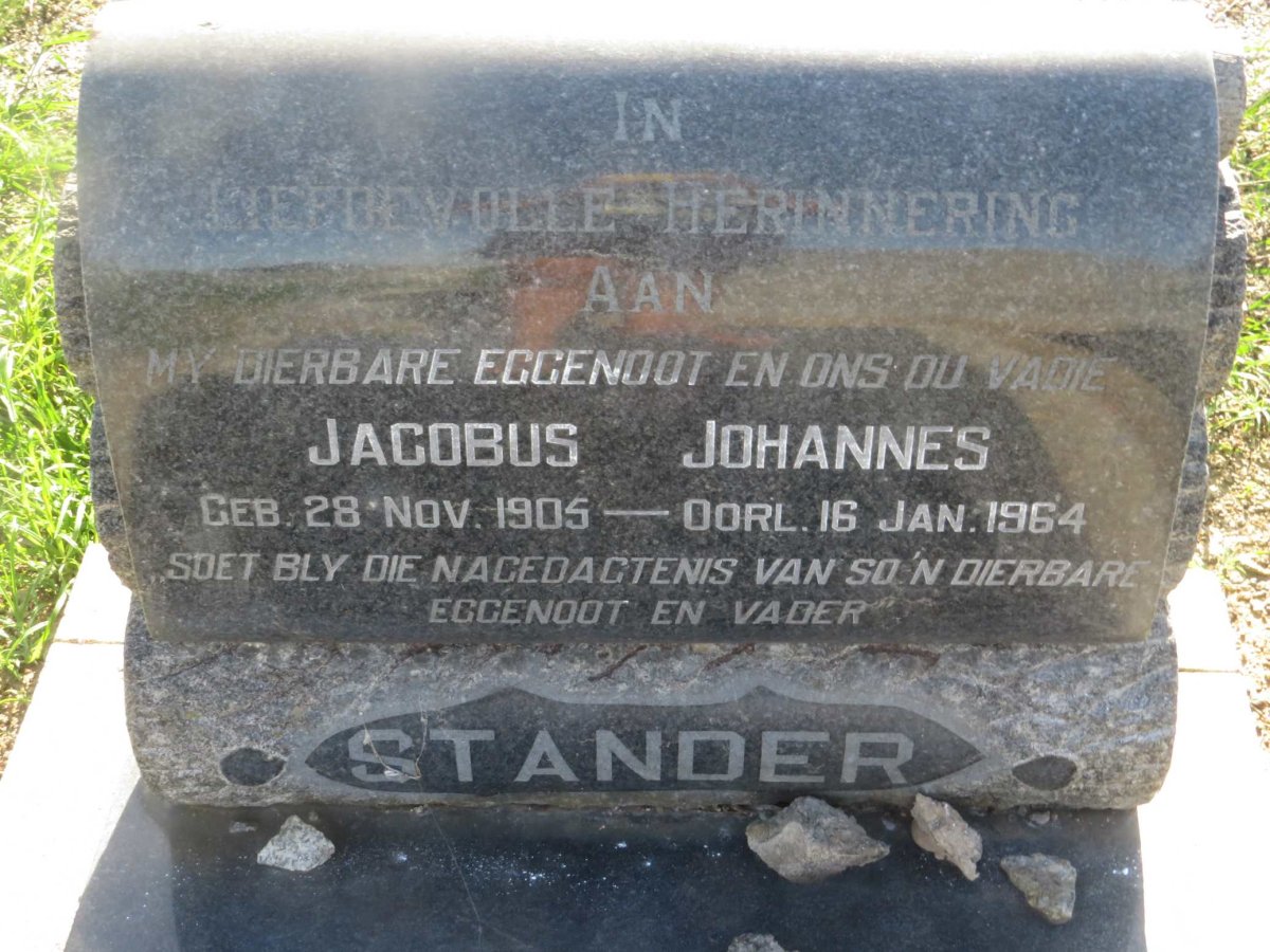 STANDER Jacobus Johannes 1905-1964