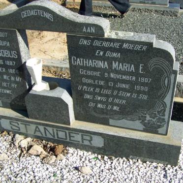STANDER Barend Jacobus 1897-1966 &amp; Catharina Maria E. 1907-1990
