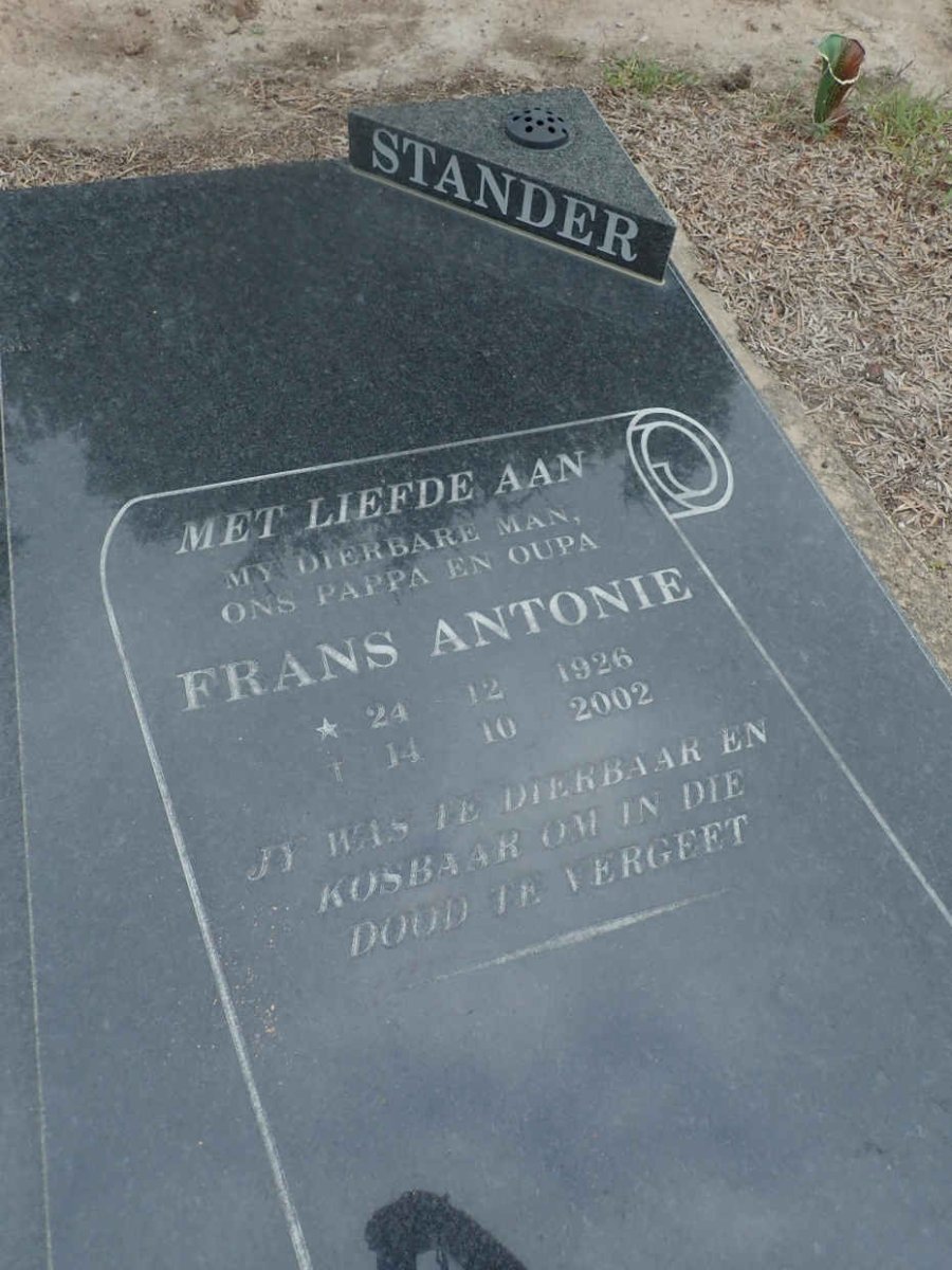 STANDER Frans Antonie 1926-2002
