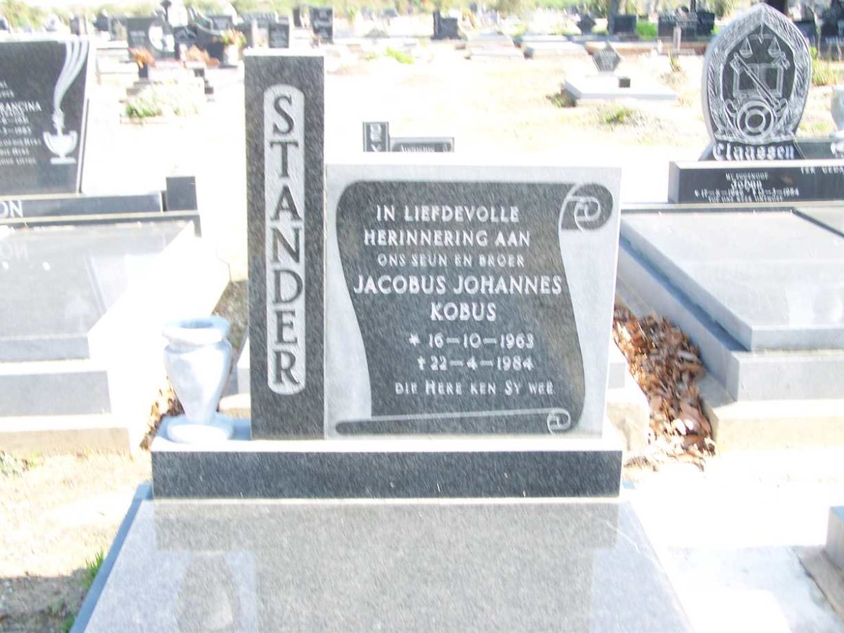 STANDER Jacobus Johannes Kobus 1963-1984