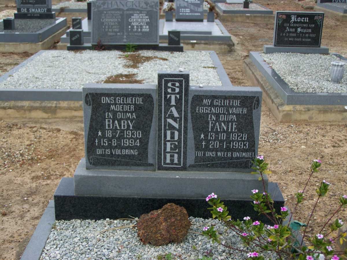 STANDER Fanie 1928-1993 &amp; Baby 1930-1994