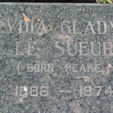 SUEUR Lydia Gladys, le nee PEAKE 1886-1974