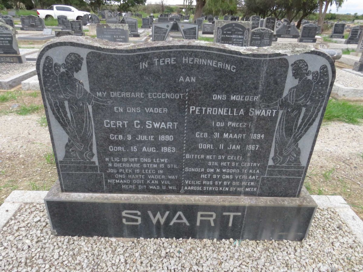 SWART Gert C. 1890-1963 & Petronella DU PREEZ 1894-1967