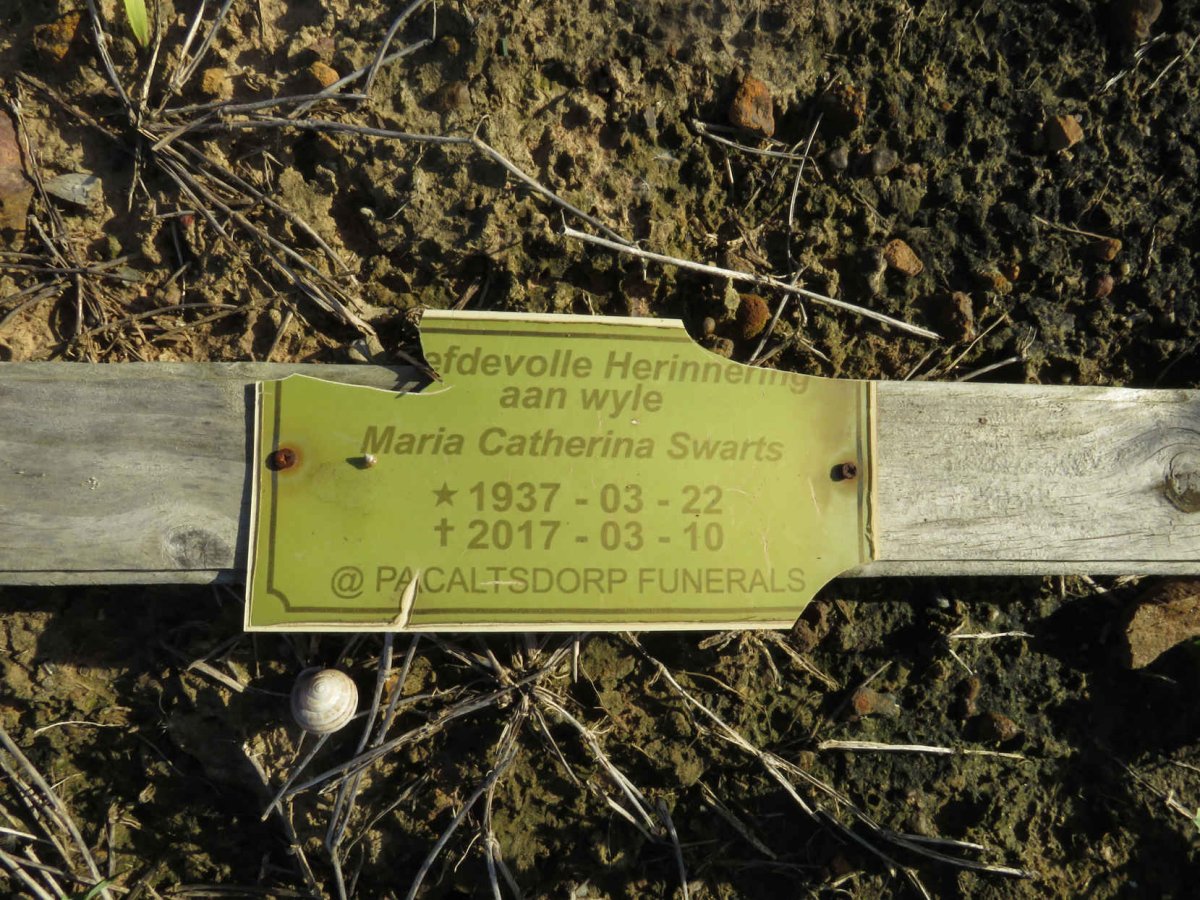 SWARTS Maria Catherina 1937-2017