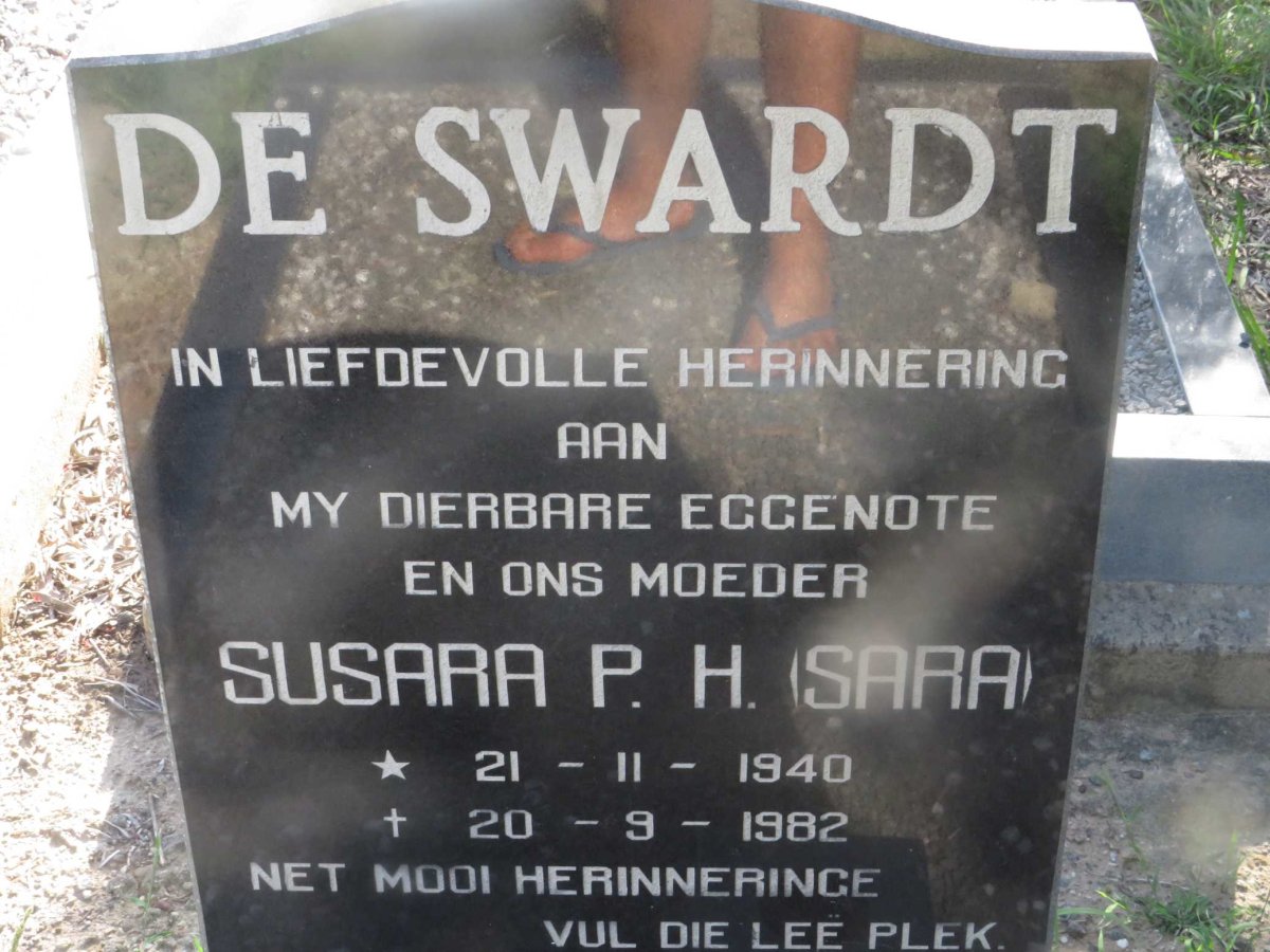 SWARDT Susara P.H., de 1940-1982