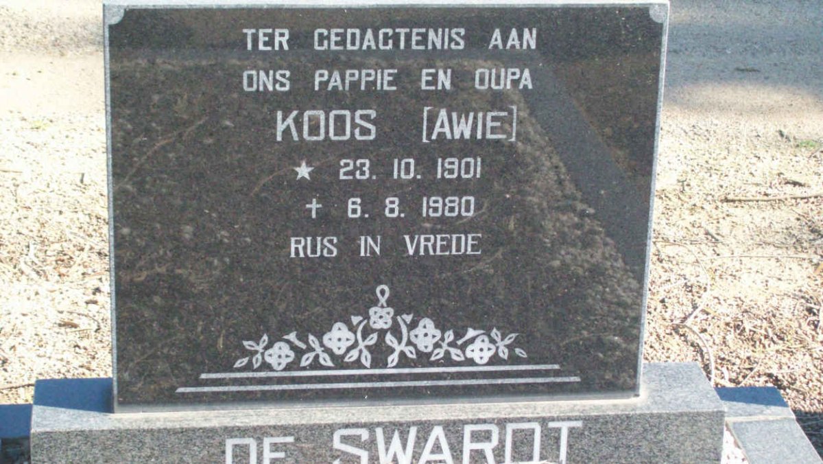 SWARDT Koos, de 1901-1980
