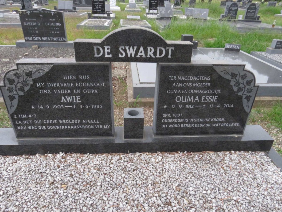 SWARDT Awie, de 1905-1985 &amp; Essie 1912-2014