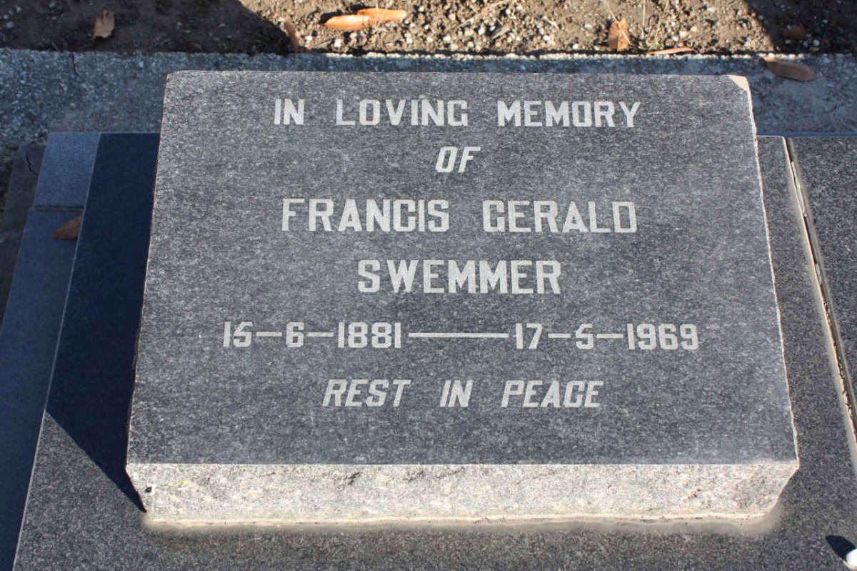 SWEMMER Francis Gerald 1881-1969