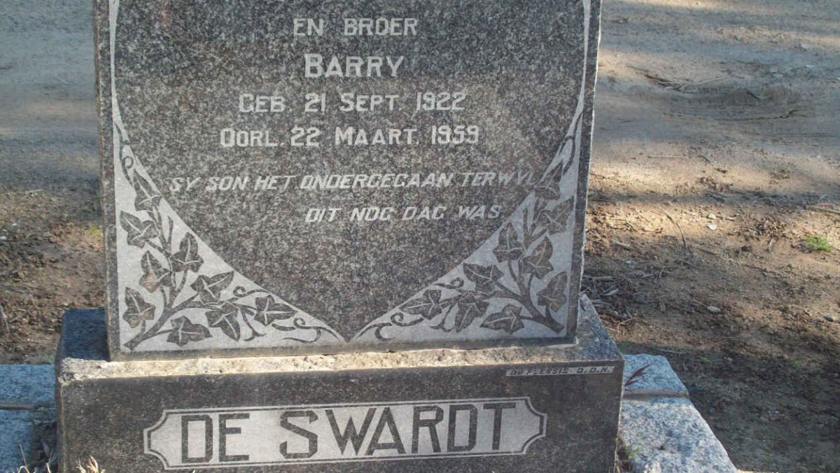 SWARDT Barry, de 1922-1959