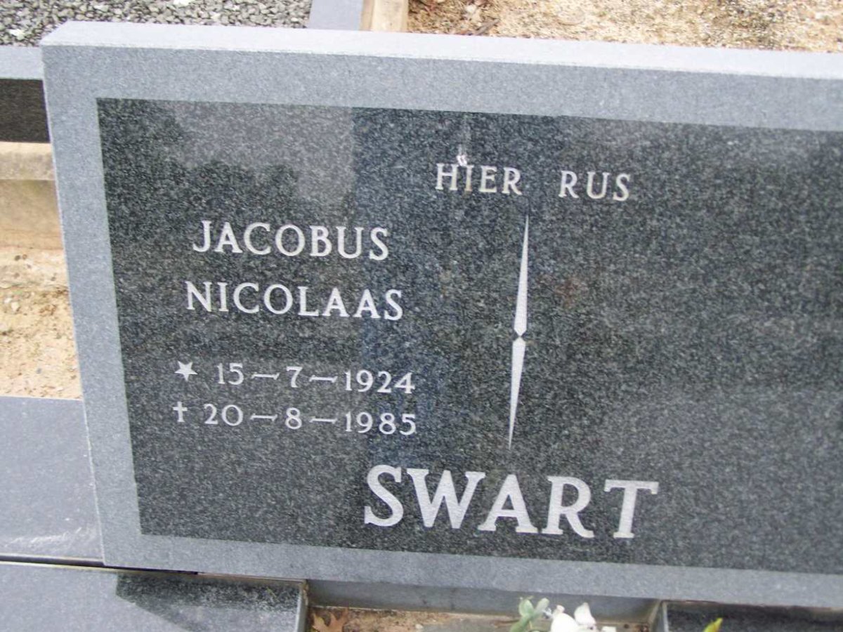 SWART Jacobus Nicolaas 1924-1985