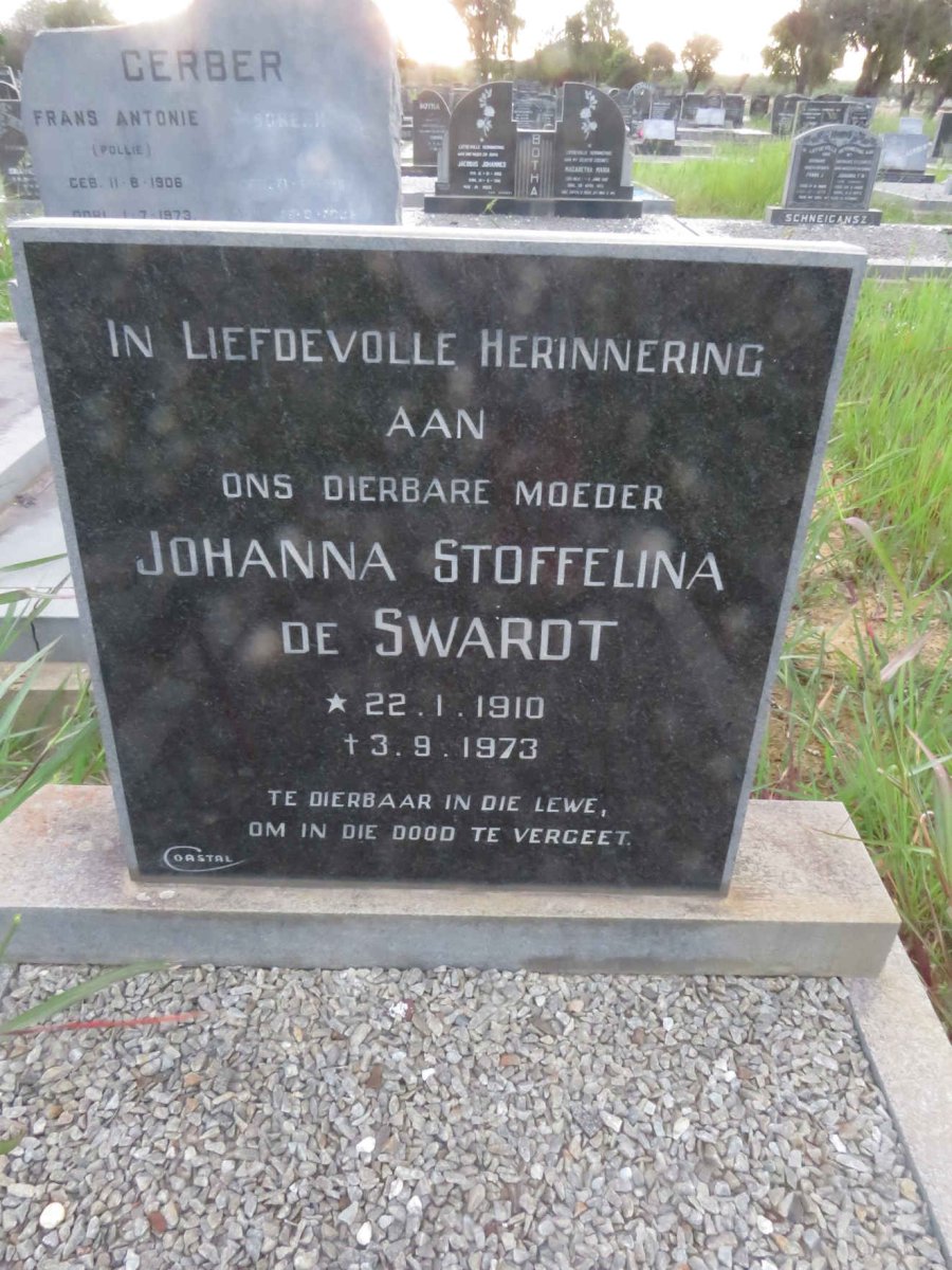 SWARDT Johanna Stoffelina, de 1910-1973