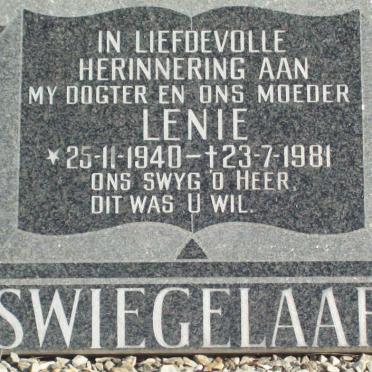 SWIEGELAAR Lenie 1940-1981