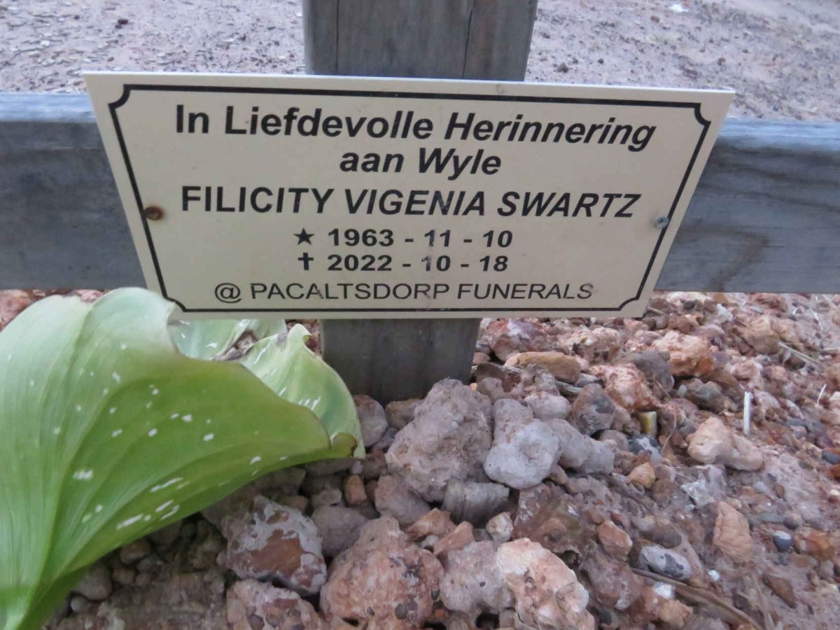 SWARTZ Filicity Vigenia 1963-2022