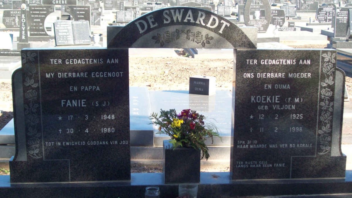 SWARDT S.J., de 1948-1980 &amp; F.M. VILJOEN 1925-1998