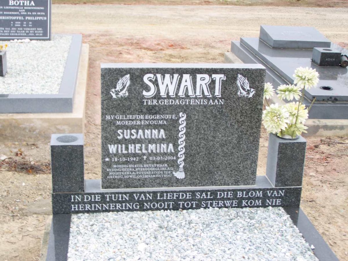 SWART Susanna Wilhelmina 1942-2004