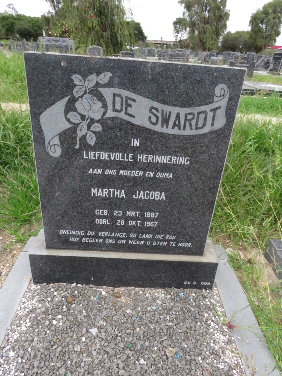 SWARDT Martha Jacoba, de 1887-1967