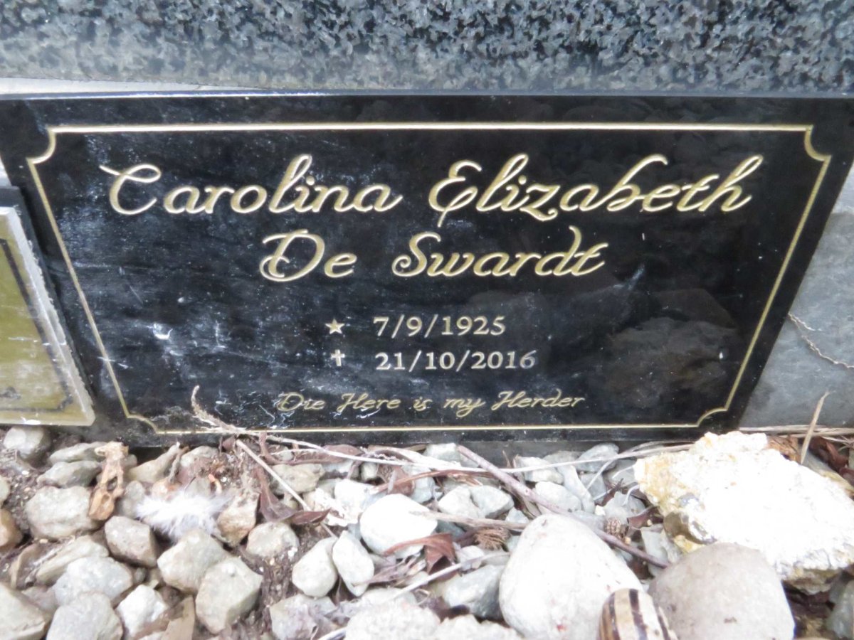 SWARDT Carolina Elizabeth, de 1925-2016