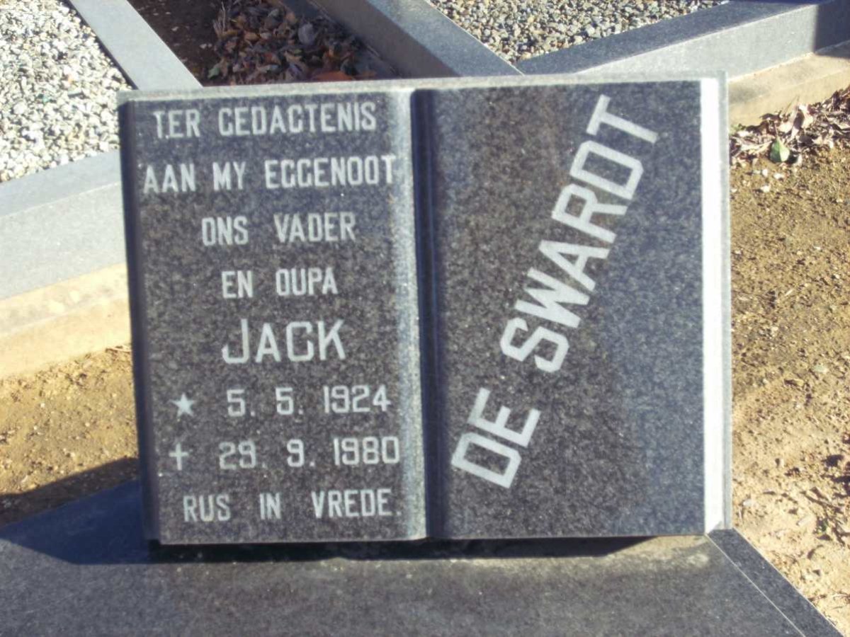 SWARDT Jack, de 1924-1980